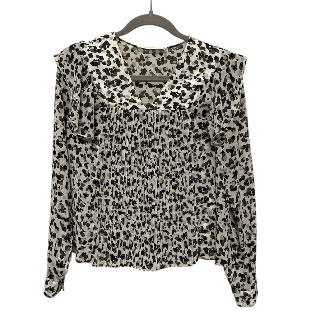 See By Chloe long sleeve floral blouse size 34 G-27
